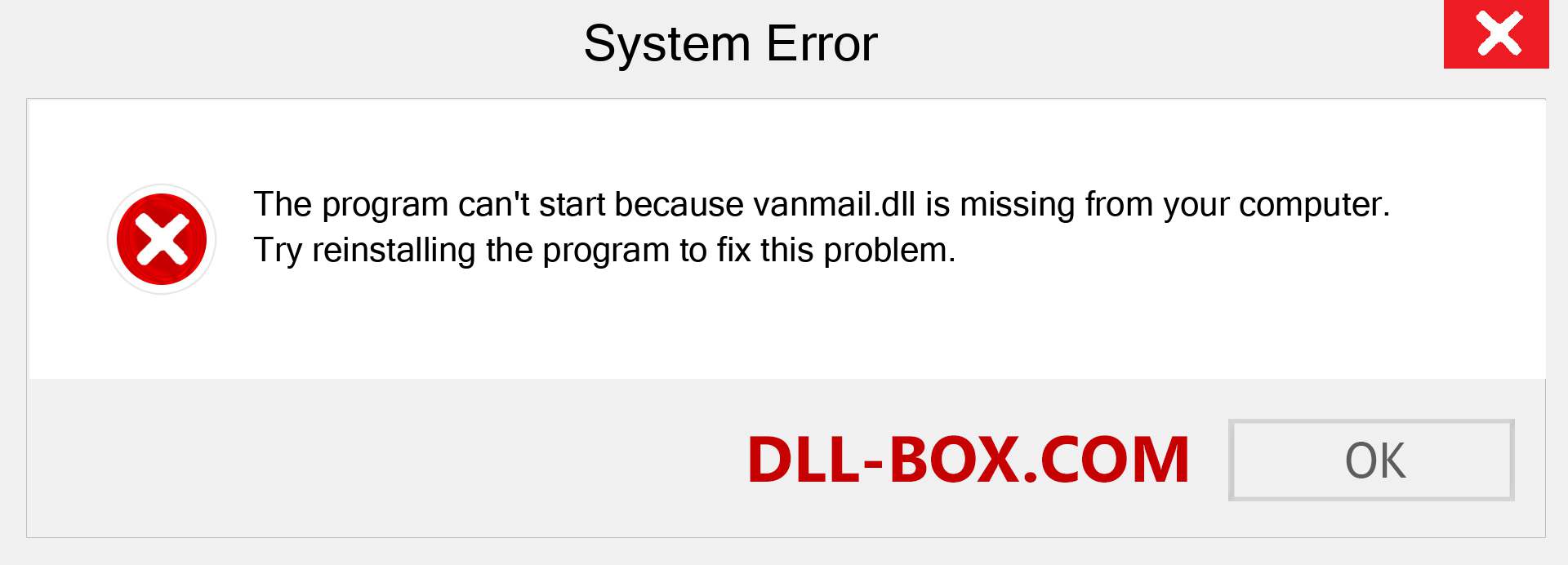  vanmail.dll file is missing?. Download for Windows 7, 8, 10 - Fix  vanmail dll Missing Error on Windows, photos, images